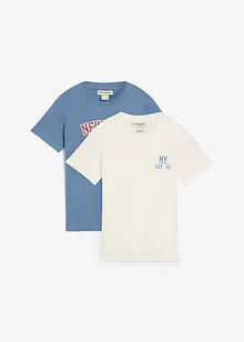 T-shirt av ekologisk bomull (2-pack), bonprix