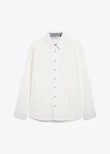 Skjorta i business-stil med kontrasterande detaljer, av ren bomull, Regular Fit, bonprix