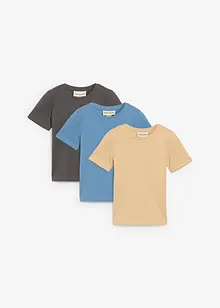 T-shirt av ekologisk bomull (3-pack), bonprix