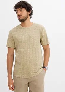 Småmönstrad T-shirt av ekologisk bomull, bonprix