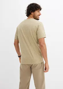 Småmönstrad T-shirt av ekologisk bomull, bonprix