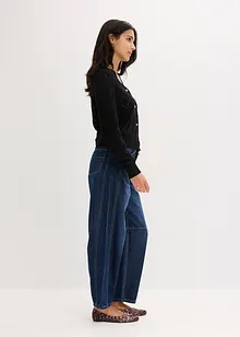 Stickad hålmönstrad cardigan, bonprix