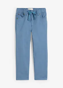 Regular Fit dra på-byxa i ren bomull, Straight, bonprix