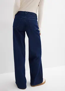 Wide Leg Jeans, Mid Waist, Low Stretch Full Length, bonprix