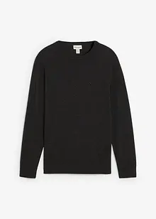 Finstickad tröja i bomullsblandning, bonprix