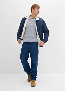 Finstickad tröja i bomullsblandning, bonprix