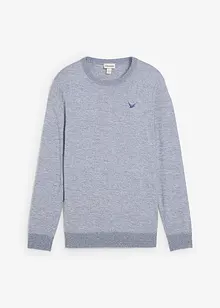 Finstickad tröja i bomullsblandning, bonprix