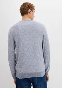 Finstickad tröja i bomullsblandning, bonprix