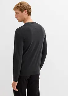 Finstickad tröja i bomullsblandning, bonprix