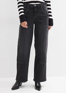 Jeans Wide Leg Mid Waist, bonprix