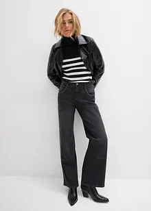 Jeans Wide Leg Mid Waist, bonprix