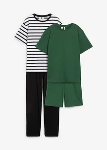 2 pyjamasar lång + kort (set i 4 delar), bonprix