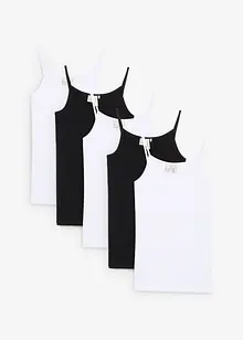 Linne med mjuk, ekologisk bomull (5-pack), bonprix