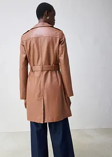 Trenchcoat av lammnappa, bonprix