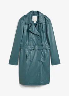 Trenchcoat av skinn, bonprix