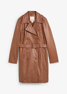 Trenchcoat av lammnappa, bonprix