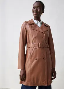 Trenchcoat av lammnappa, bonprix