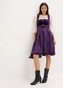 Mellanlång dirndl med sammet (2 delar), bonprix