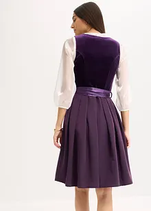Mellanlång dirndl med sammet (2 delar), bonprix