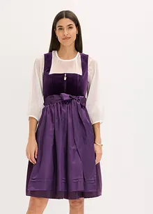Mellanlång dirndl med sammet (2 delar), bonprix
