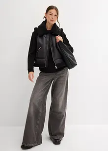 Väst i skinnimititation, bonprix