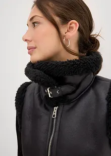 Väst i skinnimititation, bonprix