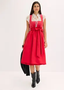 Dirndlblus av tunn tyll med prickmönster, bonprix