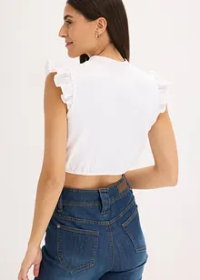 Dirndlblus med ståkrage ochj ryschärmar, bonprix