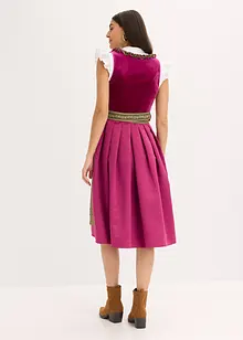 Mellanlång dirndl med sammet (2 delar), bonprix