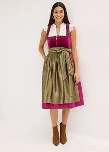 Mellanlång dirndl med sammet (2 delar), bonprix