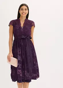 Dirndl med broderi och sammetskjol (2 delar), bonprix