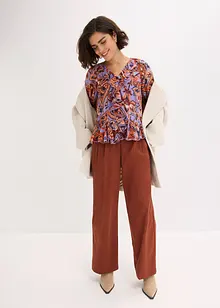 Chiffongblus med volanger, bonprix