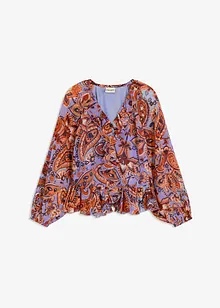 Chiffongblus med volanger, bonprix