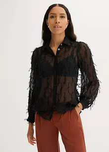 Blus med fransdetaljer, bonprix