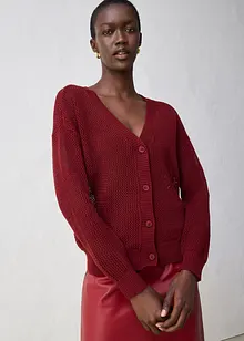 Hålmönstrad cardigan, bonprix