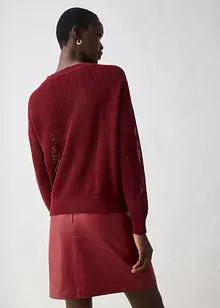 Hålmönstrad cardigan, bonprix