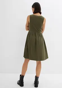 Jerseyklänning med fickor i ren bomull, bonprix