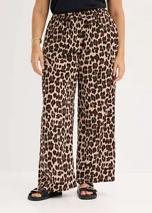 Palazzobyxa av satin med mjukt fall, bonprix