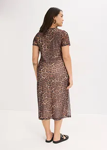 Midiklänning av mjuk mesh, bonprix