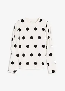 Långärmad topp av crêpe, bonprix