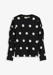 Långärmad topp av crêpe, bonprix