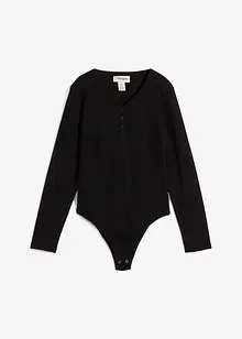 Ribbad body med ekologisk bomull, bonprix