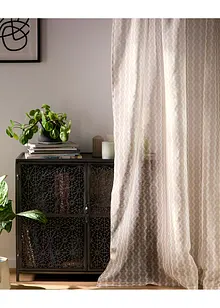 Gardin med återvunnen polyester och grafiskt mönster (1-pack), bonprix
