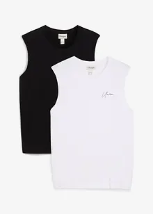 Linne (2-pack) av ekologisk bomull, Loose Fit, bonprix