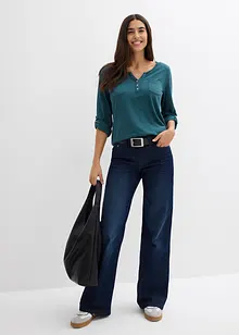 Farfarströja av bomull med knappslå, bonprix