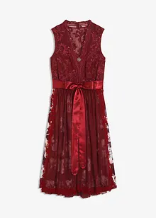 Dirndl med broderi och sammetskjol (2 delar), bonprix