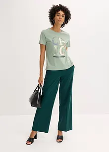 T-shirt med glittrigt tryck, bonprix