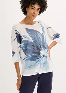 Tröja med blommotiv, bonprix