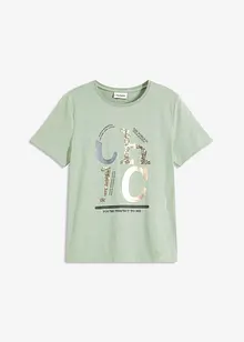 T-shirt med glittrigt tryck, bonprix