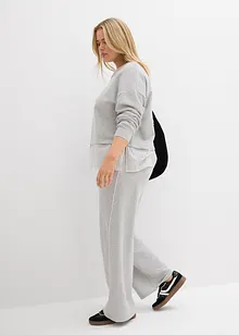 Sweatshirt med blusinfällning, bonprix